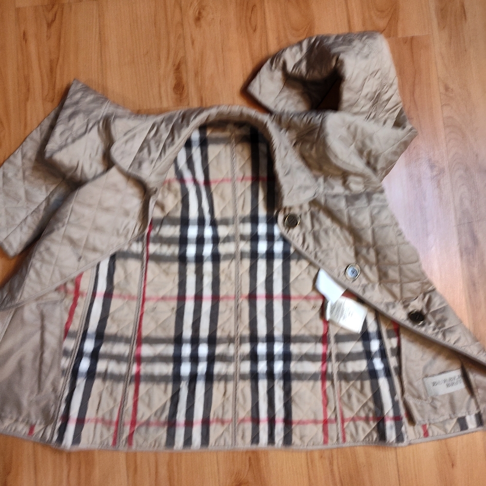 Burberry Brit Women's Quilted Jacket Beige Sz XS - Picture 9 of 9